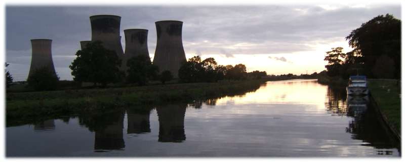 Even an old power station takes on a romantic hue at dusk